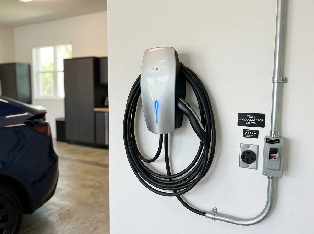 Tesla Wall Connector Installation in Naples FL